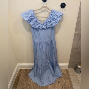 English Factory Ruffle Midi Dress
